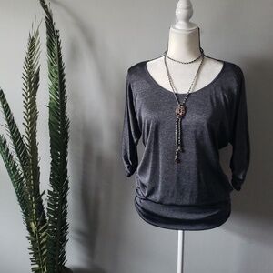 Studio Y silver gray blouse and tank set